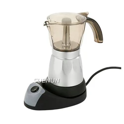 Electric Household espresso coffee pot Food grade aluminum+acrylic Stovetop coffee maker cafe mocha pot 220v 480w 1pc