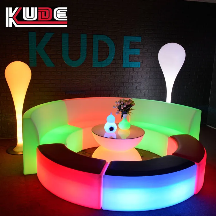New curved sofa KTV box sofa chair, remote control charging luminous