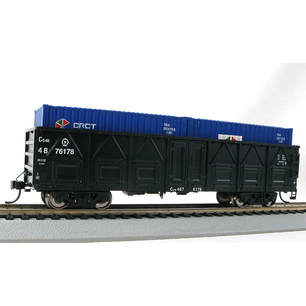 BACHMANN Train Model CF00417 C64Kconvertible Car (black) + Container HO 1/87 Train Model Toy