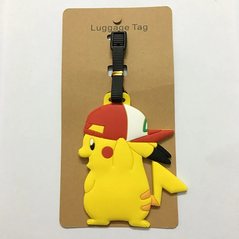 Cartoon Anime Pokemon  Pikachu  Charizard Color Hand Action Toy Figure Product Accessories Luggage Tag Suitcase Pendant