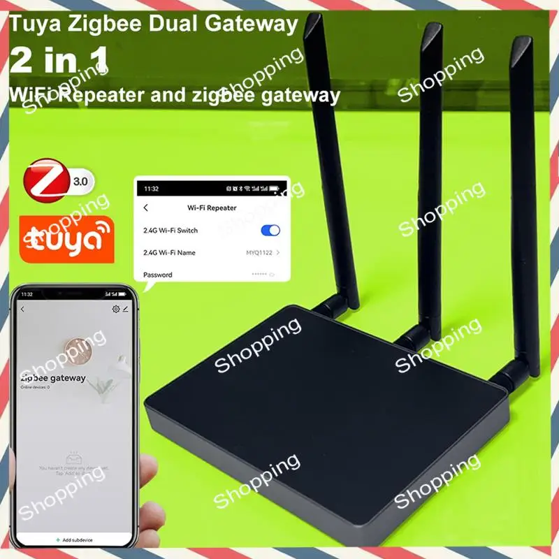 

M20K Tuya Zigbee 3.0 Hub, двойной шлюз и повторитель Wi-Fi, улучшенный сигнал, умная неисправка для Alexa Big House Villa Hotel