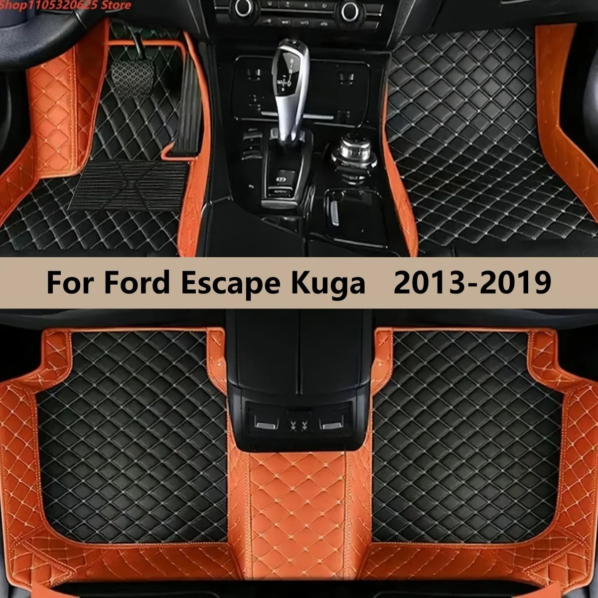 

Car Floor Mats For Ford Escape Kuga 2013 2014 2015 2016 2017 2018 2019 Leather Pads Foot Covers Auto Interior Accessories