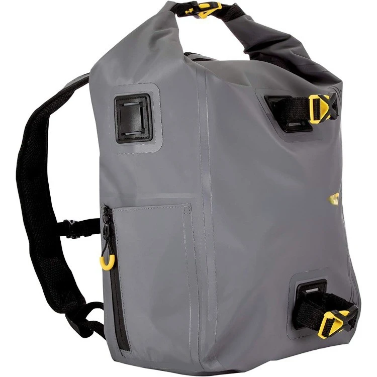 

Z-Series Roll-Top Waterproof Fishing Tackle Backpack, Gray Fabric, Includes 2 Clear 3700 StowAway Utility Boxes