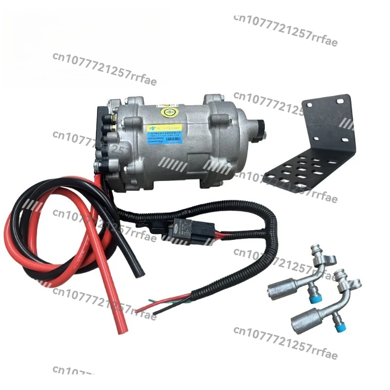 12V electric compressor with clamp and plug, with tube, for GM truck retrofit GM AC compressor