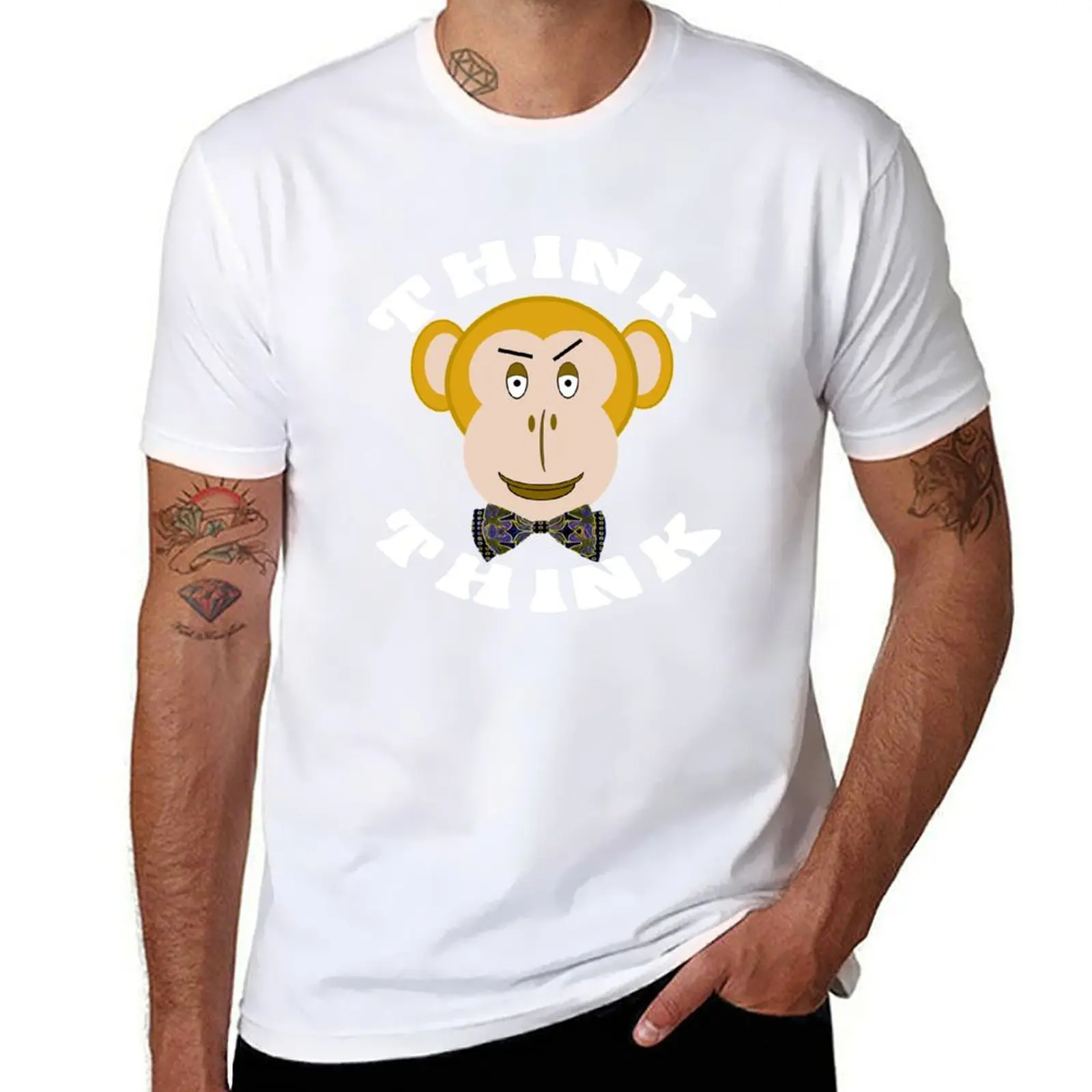 

THINK MONKEY THINK TV TWEEN SHELDON PRINT T-Shirt men t shirt cotton 100% essential t shirt T-Shirt