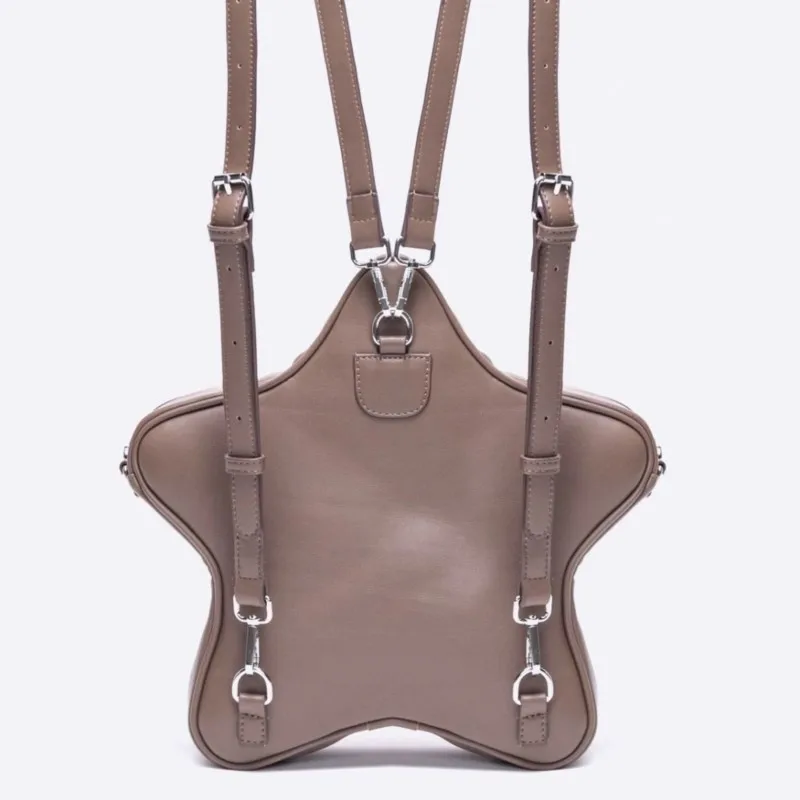 JIAERDI Cute Guinea Pig Star Shape Backpack Women Plush Multi Functional Shoulder Bag Ladies Crossbody Bag Cartoon Crossbody Bag