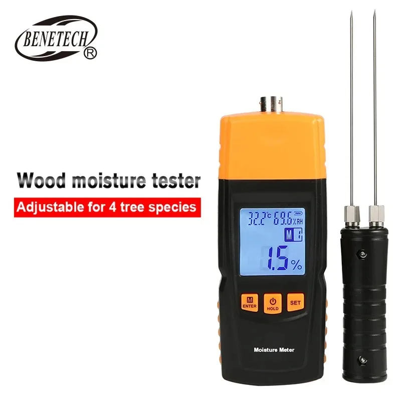 

Wood Moisture Meter Digital Humidity Tester Portable Wood Moisture Meter GM620 2~70% Electrical Woodworking Hygrometer