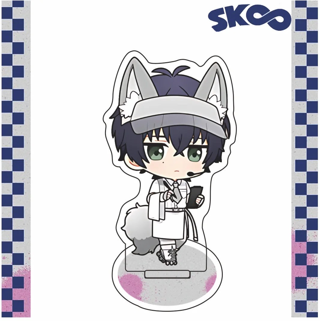SK8 the Infinity Anime Acrylic Stand Cute Cat Ear Figure SK8Q Version Keychain Desktop Standee Tabletop Decoration Collectible
