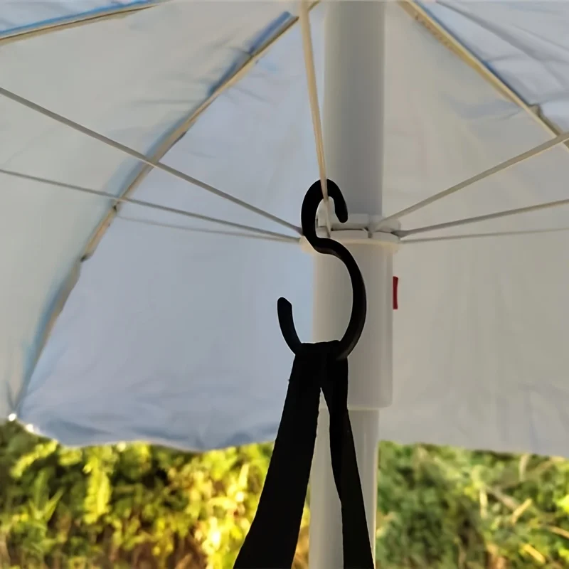 3D Printed Umbrella Pole Hook, Multi-Purpose Utility Hanger for T-Shirts, Bags, Slippers & Diving Masks, Fits Poles Up to 8mm