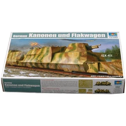 Trumpeter 01511 1/35 German BP42 BP-42 Kanonen and Flakwagen Railway Armored Train Toy Gift Plastic Assembly Building Model Kit