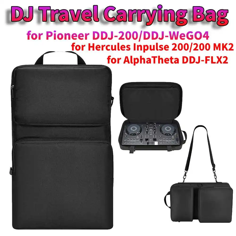 DJ Travel Carrying Bag for Pioneer DDJ-200/DDJ-WeGO4 DJ Controller Case Protective Carry Case for Hercules Inpulse 200/200 MK2