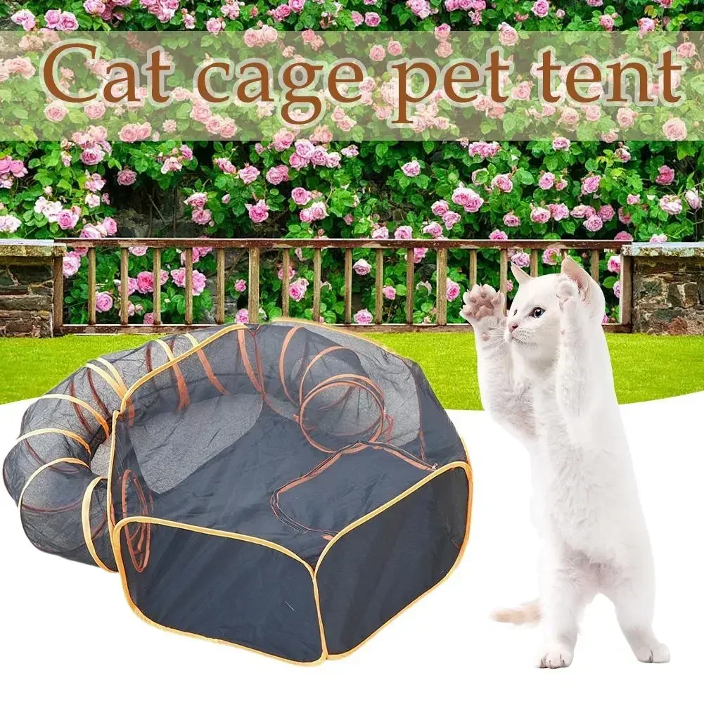 

Toys Indoor Cat 1pcs Puppies For Toys Outdoor Interactive Cat Tent Foldable Kittens Tunnel Playground Enclosure