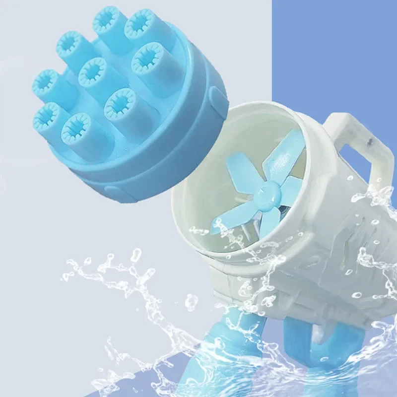 9 Hole Bubble Gun Soap Bubble Maker Outdoor Toys for Kids Automatic Electric Soap Maker Pomperos Blower Gifts Wedding Party Toys