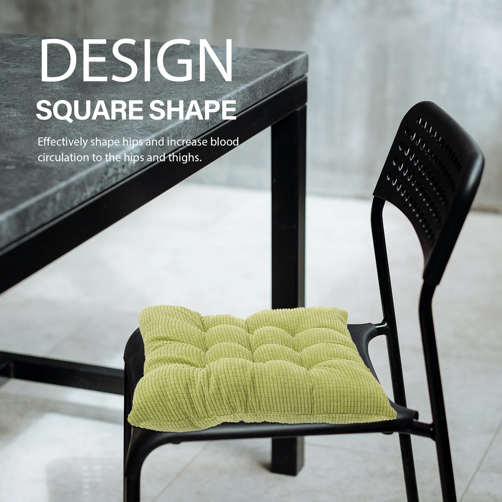 

1Pcs Square Corduroy Seat Cushion Thickened Tatami Hip Seat Mat for Home Office Dorm Sofa Chair Light Green Tatami Cushion