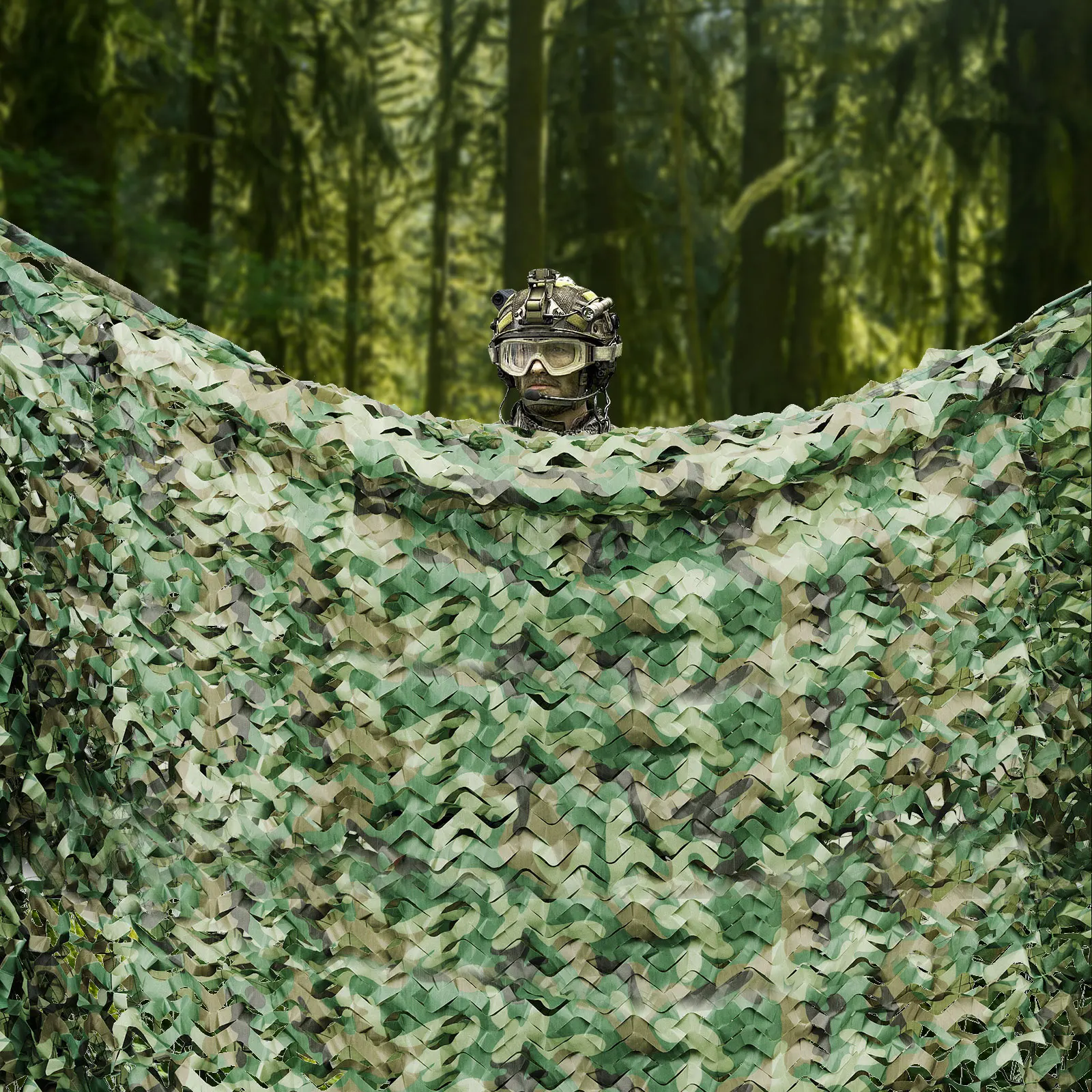 التمويه صافي 8x8 متر 210D أكسفورد البوليستر الغابات مقاوم للماء طوي الصيد التخييم العسكرية كامو في الهواء الطلق صافي #4