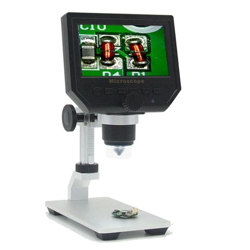 

1Set Metal Stand 4.3 Inches HD LCD Video Soldering/ Phone Repair Microscope 600 Magnification Usb Microscope EU Plug