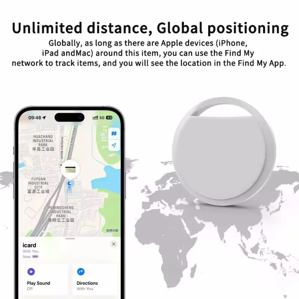 GPS Smart Air tag Bluetooth Anti-loss device Smart tracker For keys luggage wallet Smart tag Works with Apple Find My (iOS only)