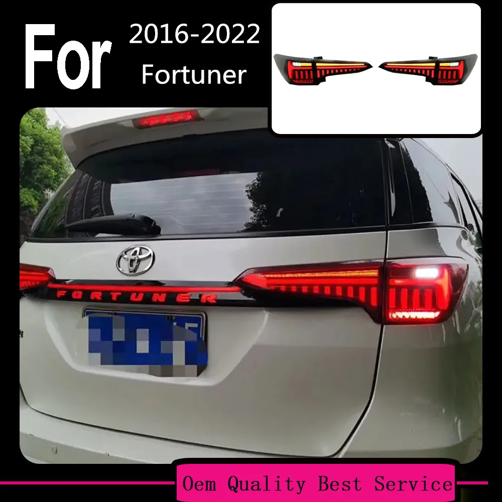 

Car Tail Lamp LED Taillight Assembly For Toyota Fortuner 2016-2022 Rear Driving Lamp + Brake Light + Reverse Light + Turn Signal