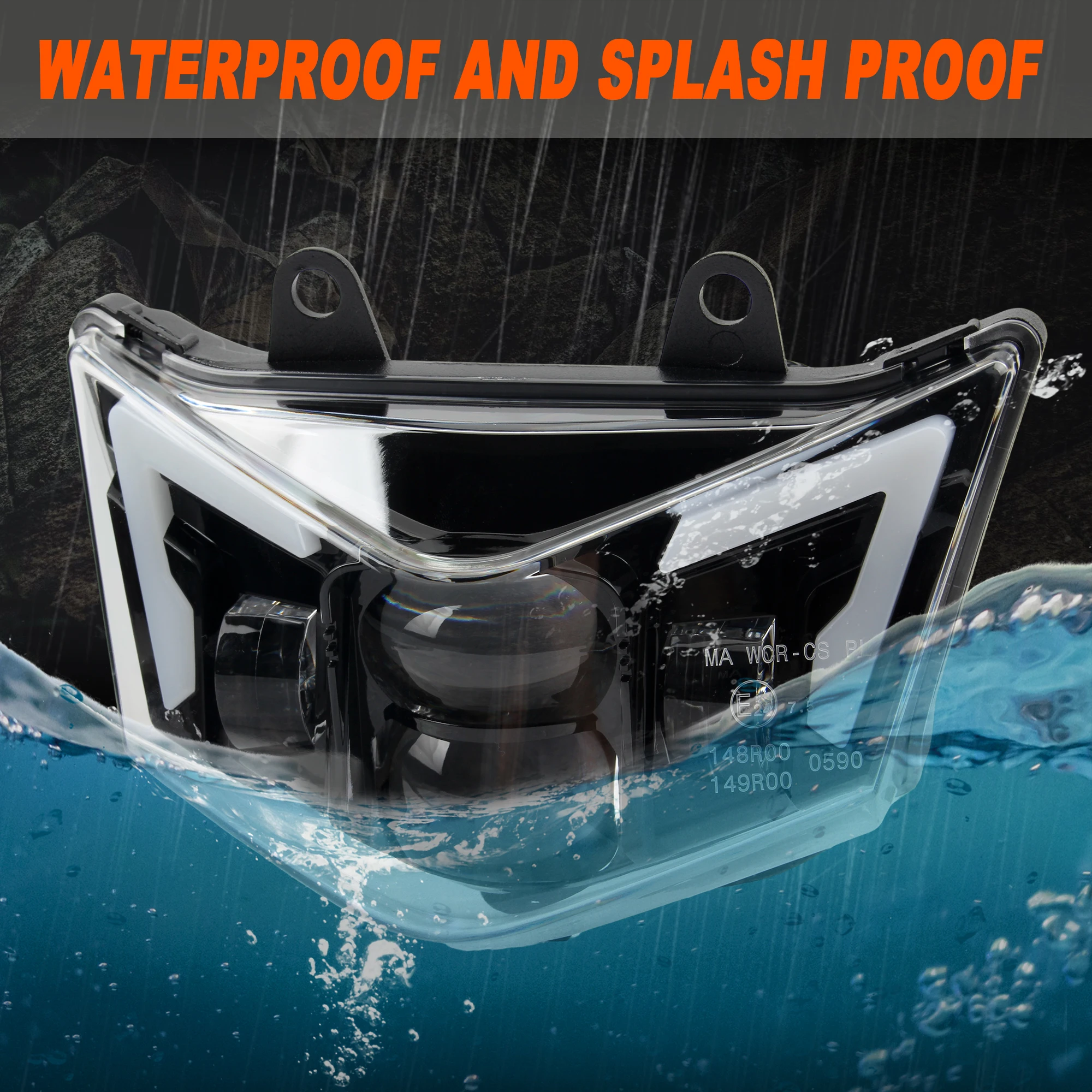

For Kawasaki D-Tracker KLX125 KLX150 KLX250 Motorcycle E24 Headlight E4 LED Headlamp Dirt Bike Motocross Racing Modification