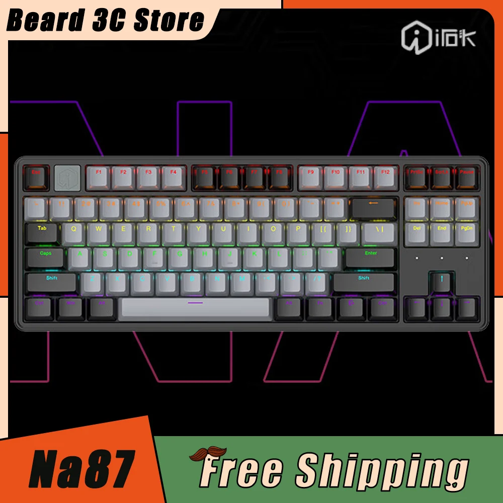 

Irok Na87 Magnetic Switch Keyboard 8K Quick Trigger Low Delay Hot Swap RGB Gaming Keyboard Ergonomics Pc Gamer Varolant Gifts