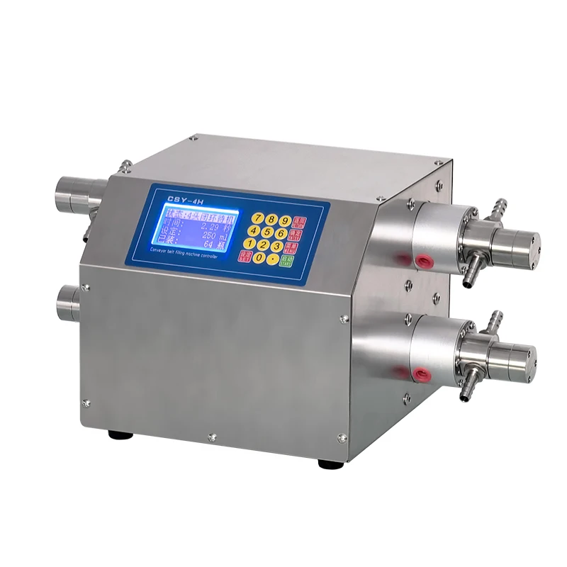 LANDTO Hot Selling Magnetic Pump 4 Nozzles Oliver Oil Perfume Liquid Fertilizer Wine Cosmetic Automatic Liquid Filling Machine