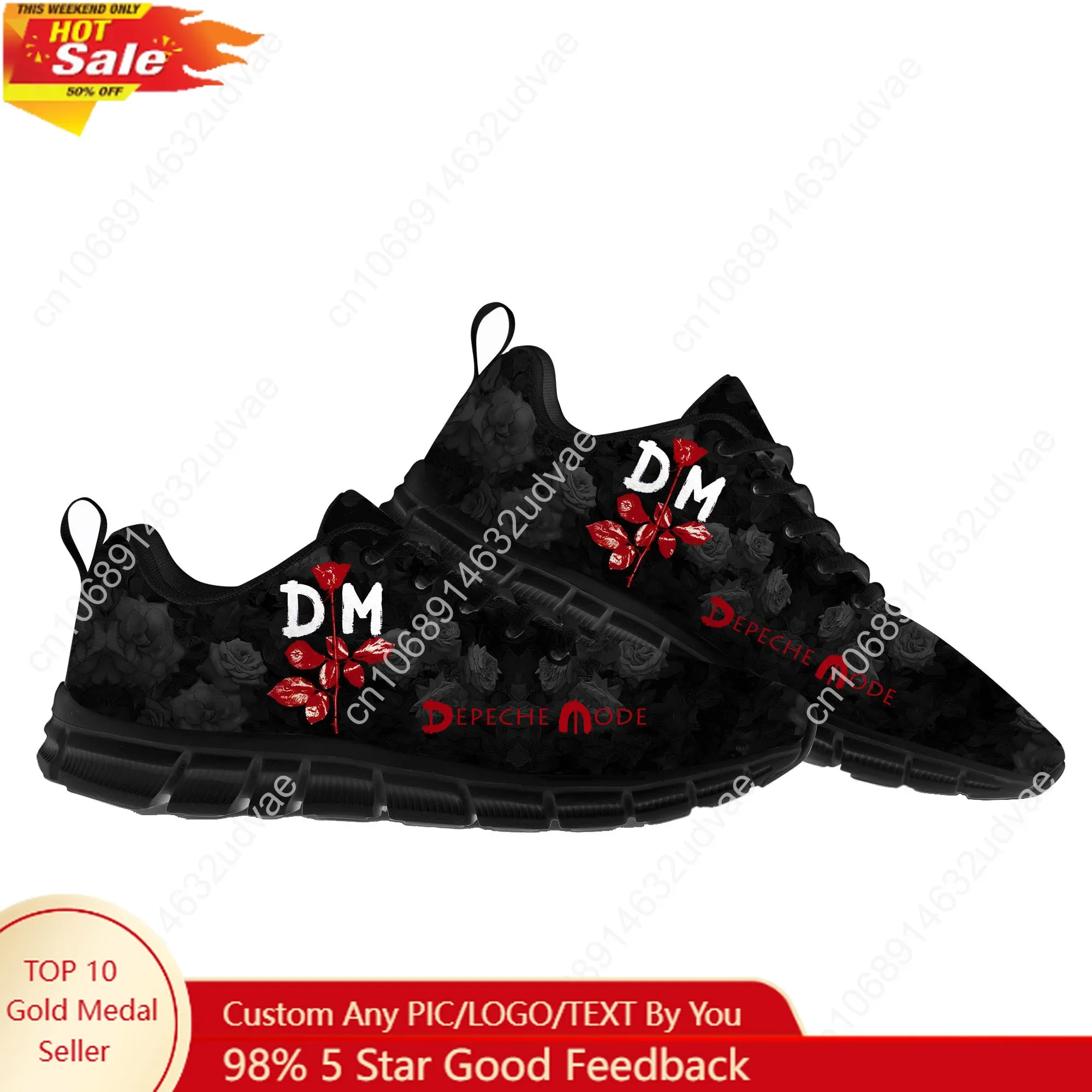 

Depeche Mode Sports Shoes Men Women Teenager Sneakers Footwear Casual Custom Couple Shoes Black
