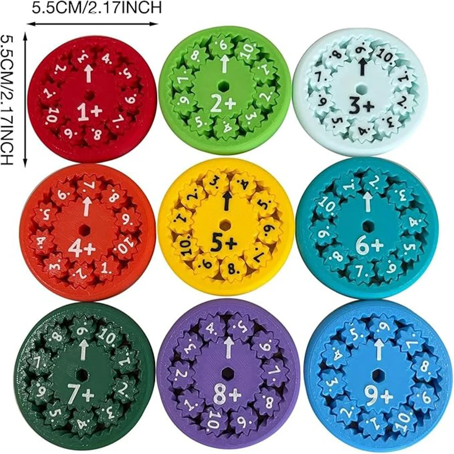 1ps 3D Model Math Fact Fidgets Spinners Toy Educational Learning Arithmetic Multiplication Division Addition Subtraction