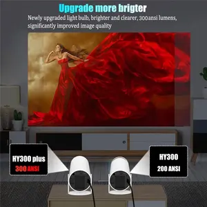Dissong-hd projector with LED video, home theater, cinema, phone, mini games, hy300 plus, 4k, 1280x720p, android, wifi 8 MAIN RETROPROJETOR SALES - №4
