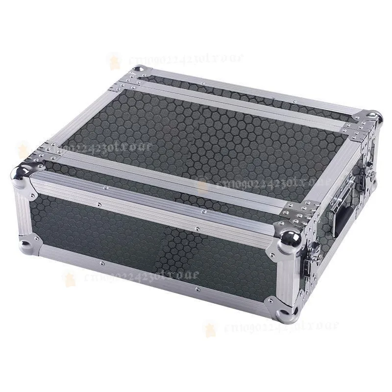 2U Microphone Flight Case Receiver Cabinet 3U Wireless Storage Box Microphone Peripheral Case Aluminum Alloy Mic Box