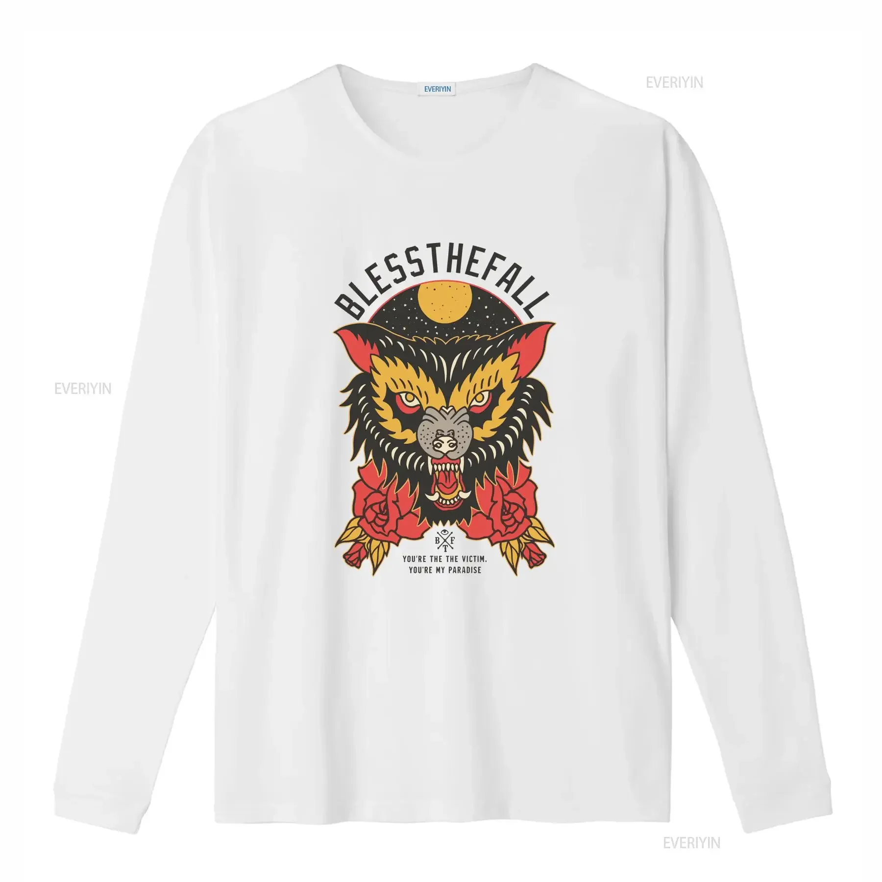 Blessthefall Parasite short sleeve white color shirt KV34703 vintage Washed Soft streetwear Stylish Top For Everyday Wear