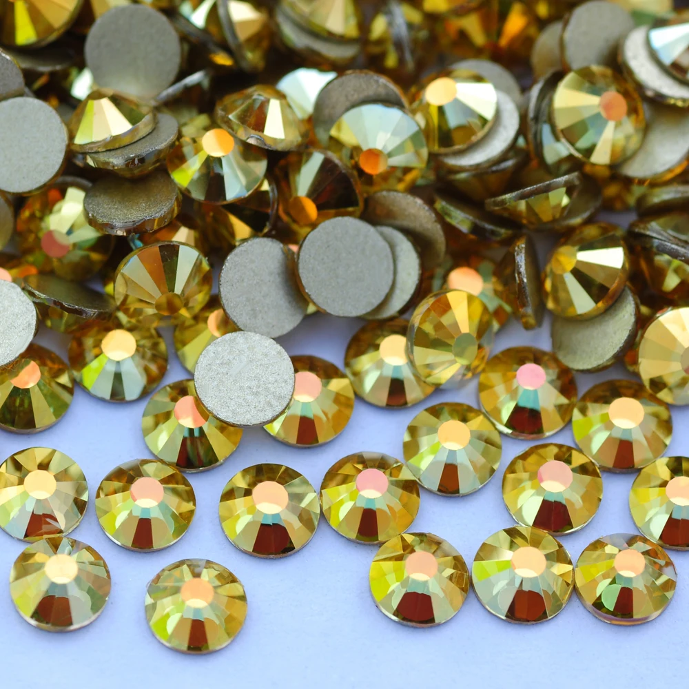 Neue Sunshine Gold Violette Strass-Glassteine mit Flacher Rückseite, Glitzernde Lila Samt-Nagelkunststeine für DIY-Bastelarbeiten, Kleidung und Nägel – Detail 4