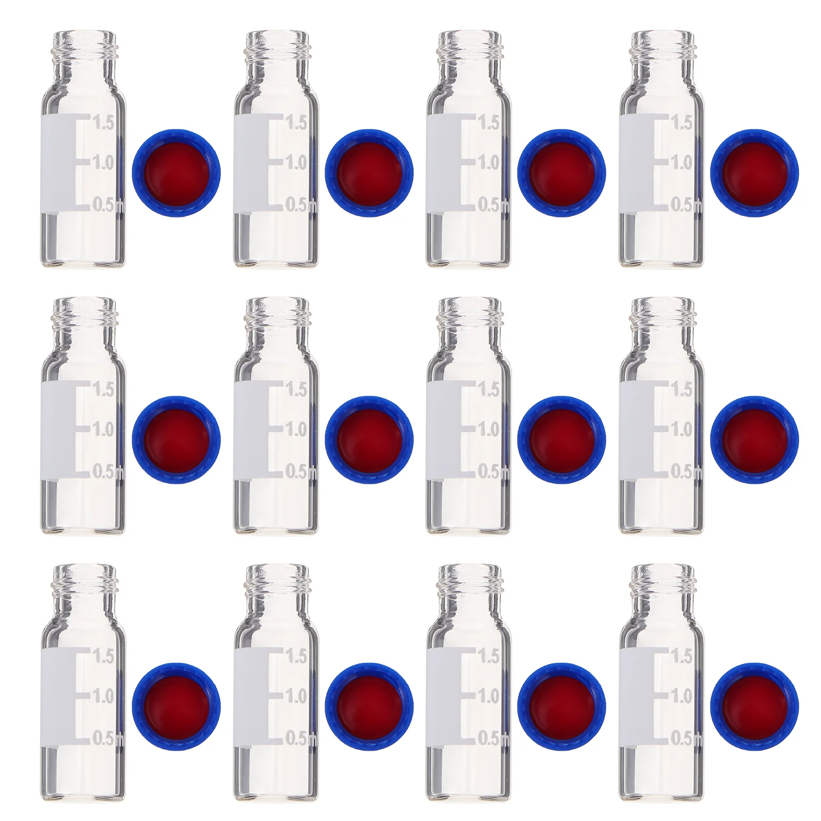 

100Pcs Sample Vials Glass Bottles Screw-Top Clear Durable Liquid Storage Bottles for Science Pharmacy Cosmetics Skincare
