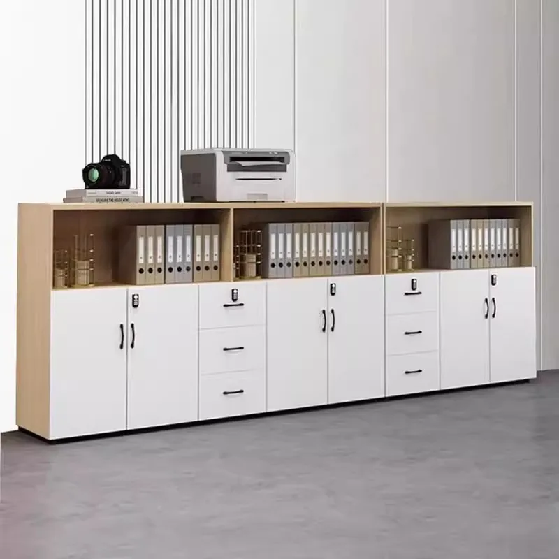 

Nordic Luxury Wooden Low Office Filing Cabinet with Data Storage Lock Partition for Home or Office Use Also Suits Bedside Wall