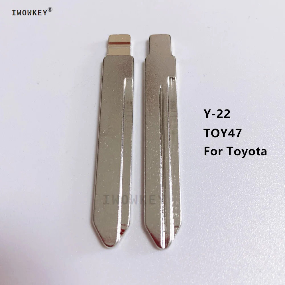 10szt Y-22# TOY47 Y22 metalowy nieoszlifowany pusty klucz zdalny z klapką dla Toyota Corolla dla keydiy KD VVDI klucz zdalny