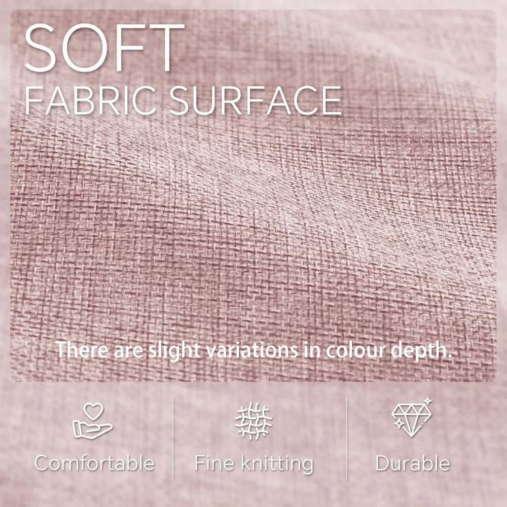 مجموعة من 6 مكعبات تخزين مقاس 11 × 11 بوصة مع مقابض قطنية لتنظيم الملابس والألعاب والمزيد باللون الأبيض والوردي