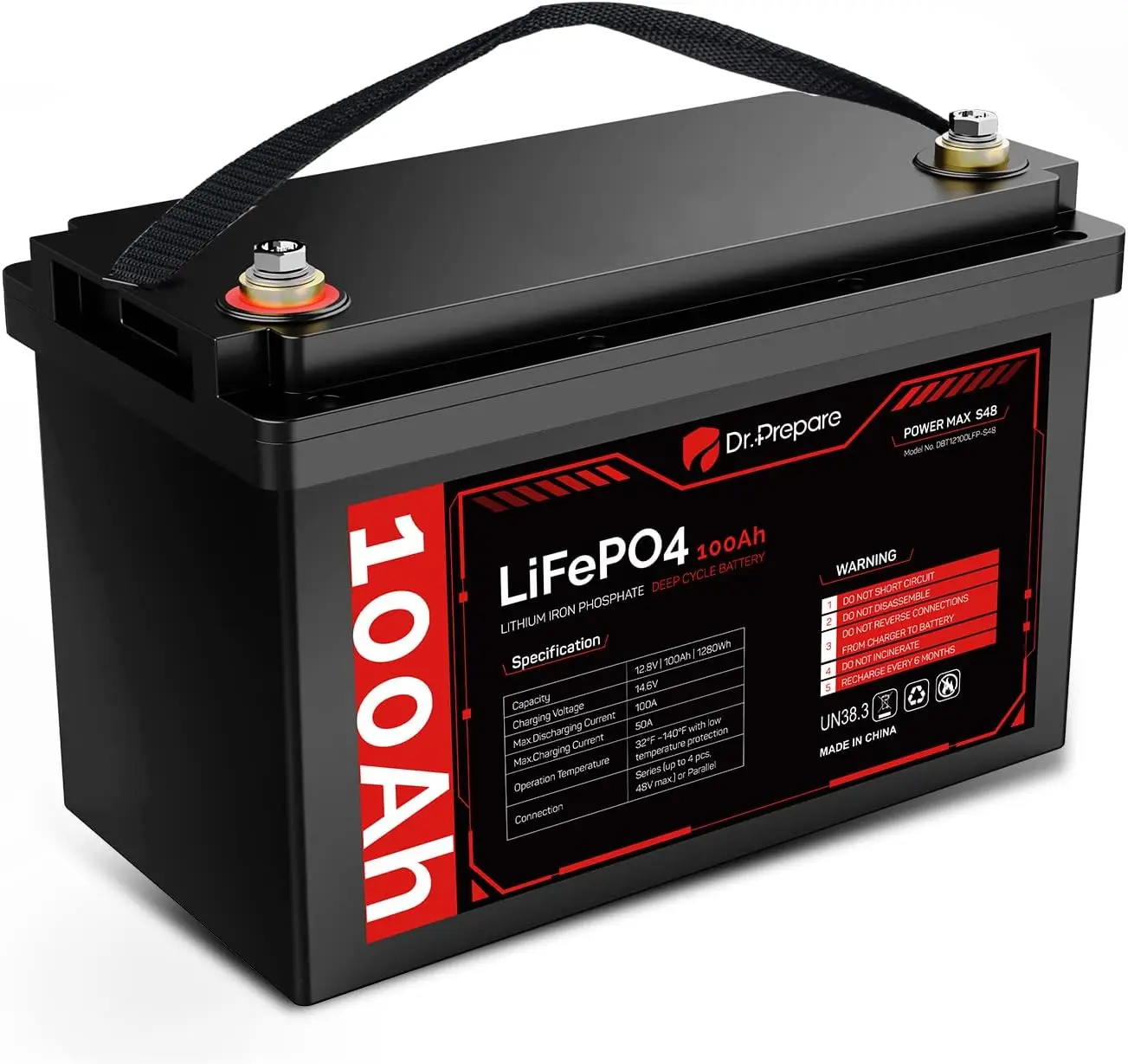 

Group 31 12V 100Ah LiFePO4 Battery, Lithium Batteries 12v with 100A BMS, 1280Wh Deep Cycle Lithium Iron Phosphate Battery for RV