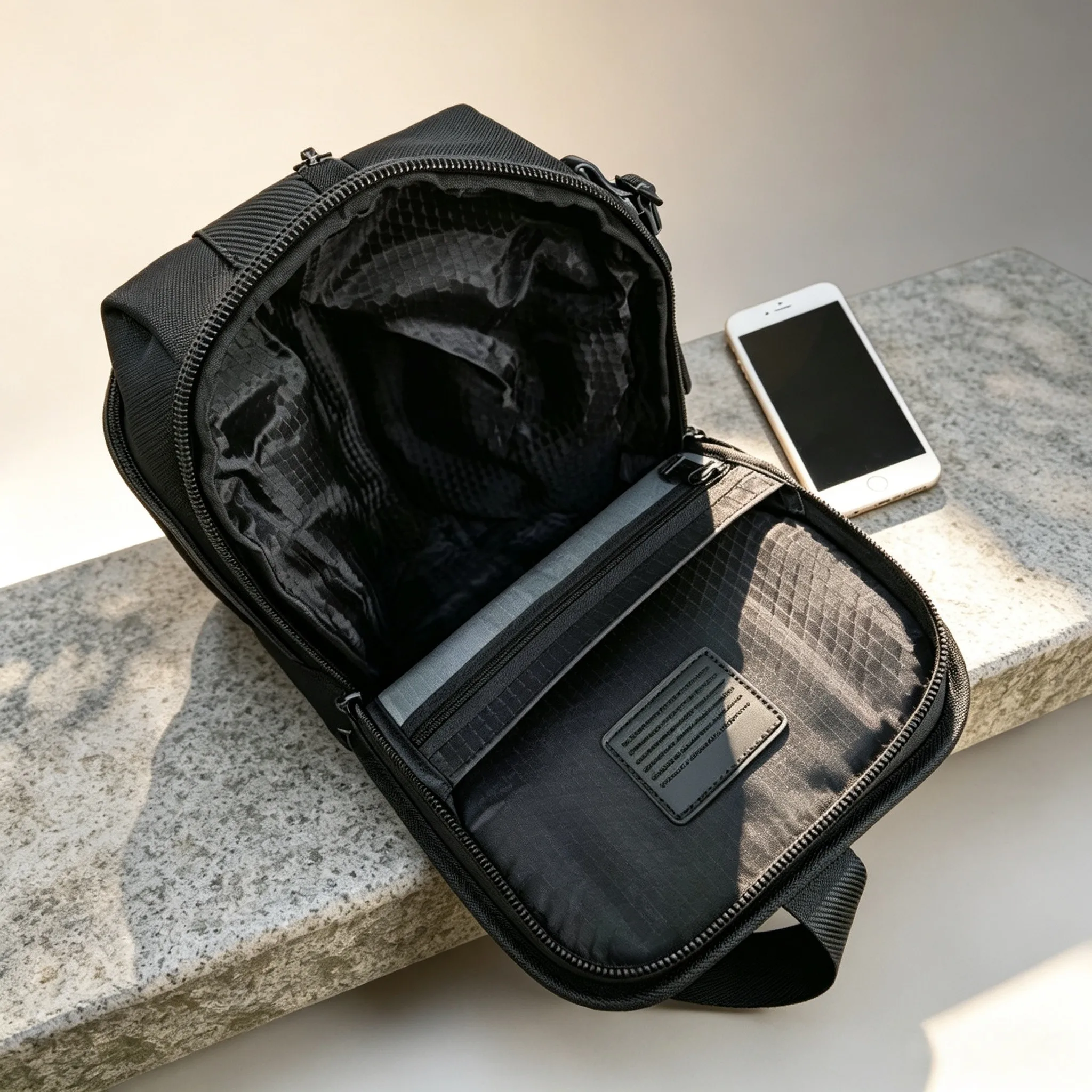 Men Ballistic Nylon Sling Chest Bag, Minimalist Fashion Crossbody Shoulder Bag for Outdoor Business Travel Daily Commute view 6