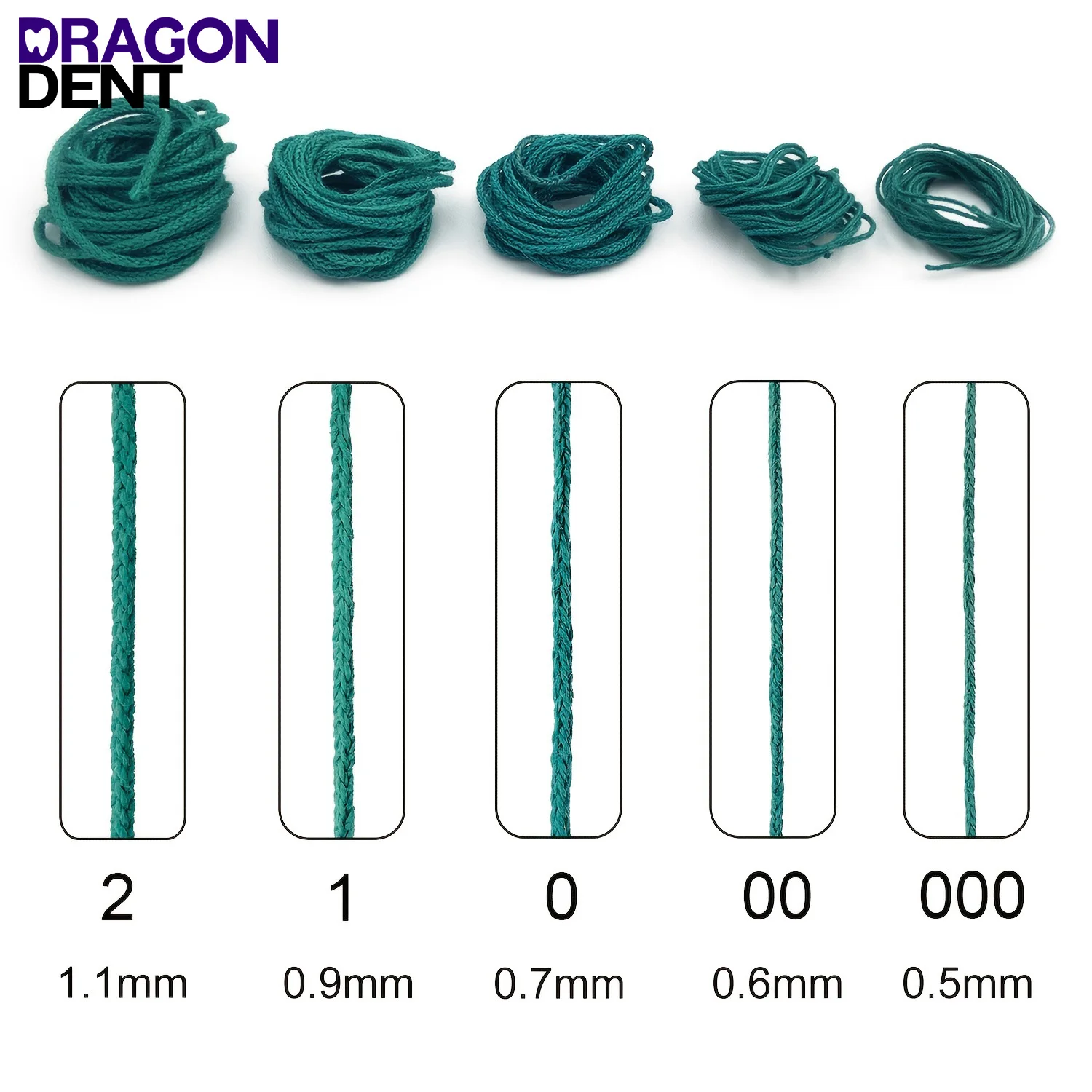 DRAGON DENT Dental Disposable Thread Gingival Retraction Cord Knitted Cotton Gum Line  Dentistry Material Tools