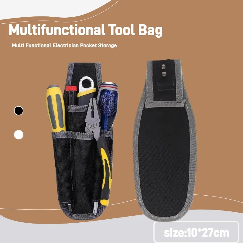 حقيبة أدوات متعددة الوظائف، حقيبة خصر متينة وخفيفة الوزن مع جيوب متعددة، حقيبة خصر للكهربائيين، منظمات قماش أكسفورد #1