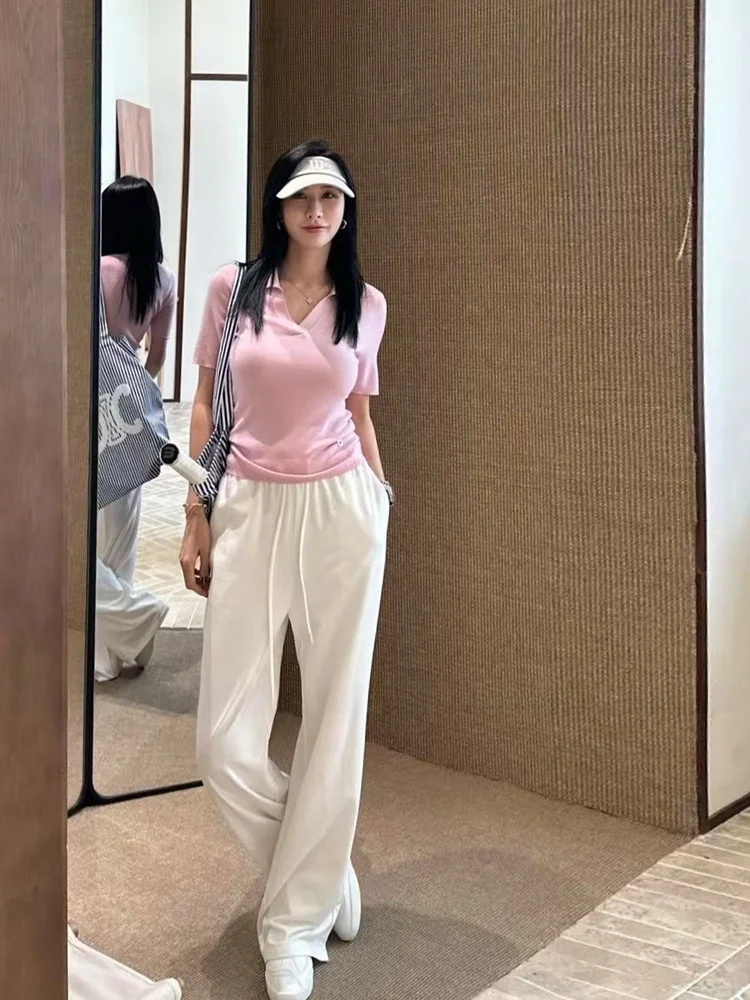 

MBNLF mat ort Sve T-irt Wool Ne Design Beautiful Woolen Summer Faion Ladies' Premium Quali Top