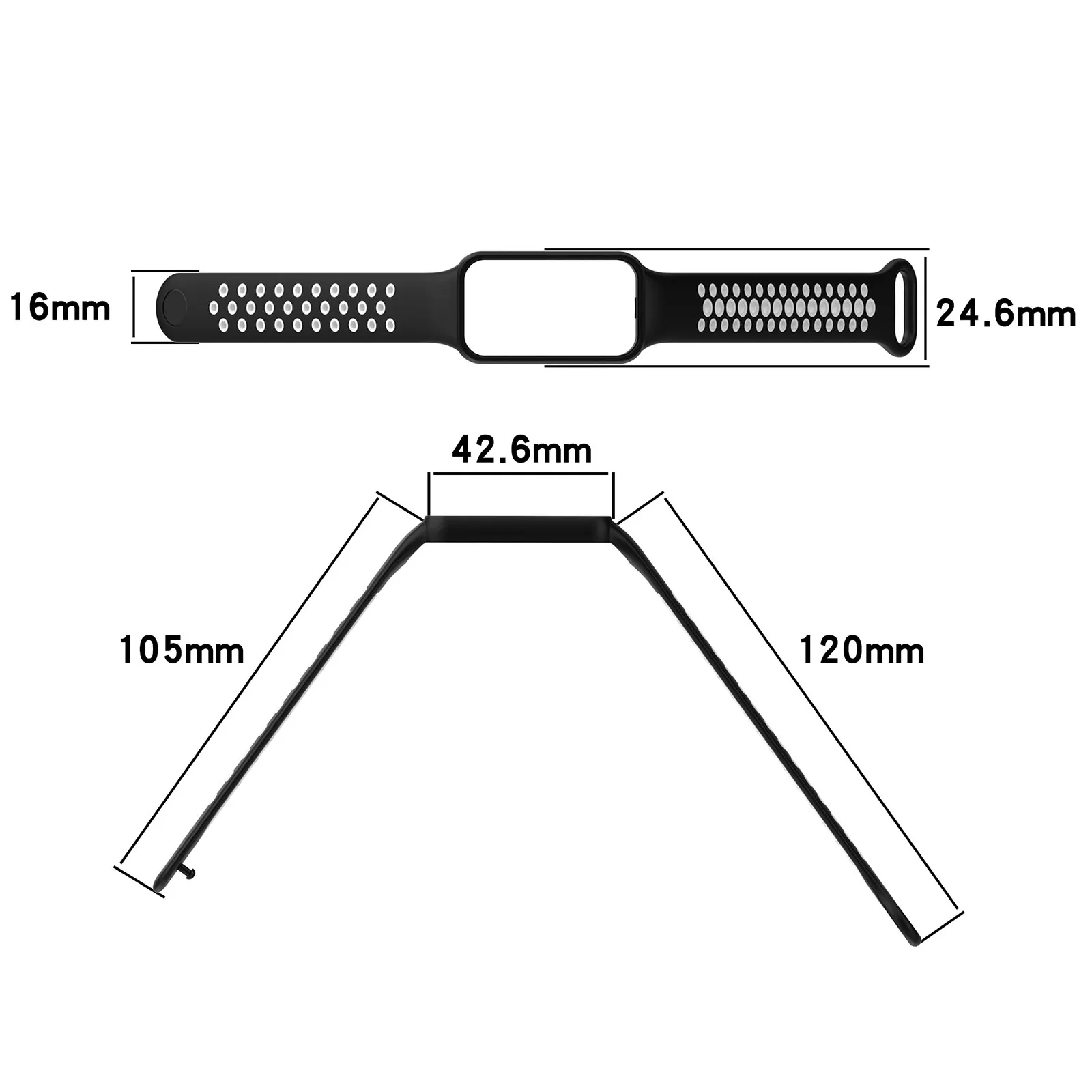 Heroland Silicone Strap For Huami Amazfit Band 7 Two-Color Smartwatch Watchband For Amazfit Band7 Sports Bracelet Accessories