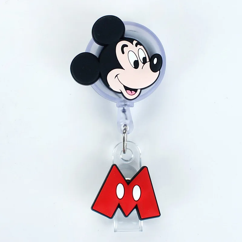 Mickey Minnie Donald Daisy For ID Card Holder Scalable Toggle Clip Employee Card Doctor Nurse Chest Card Student Bus Card Holder