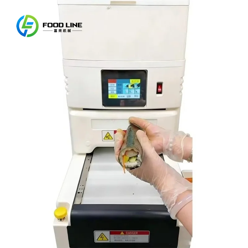 custom touch screen sushi rolling machine nori rice spread equipment memory parameter for takeaway sushi shop bistro workspace