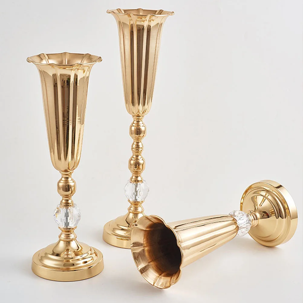

Wedding Metal Trumpet Vase Versatile Centerpiece Decorative Vase for Home Party Anniversary Tabletop Flower Arrangement