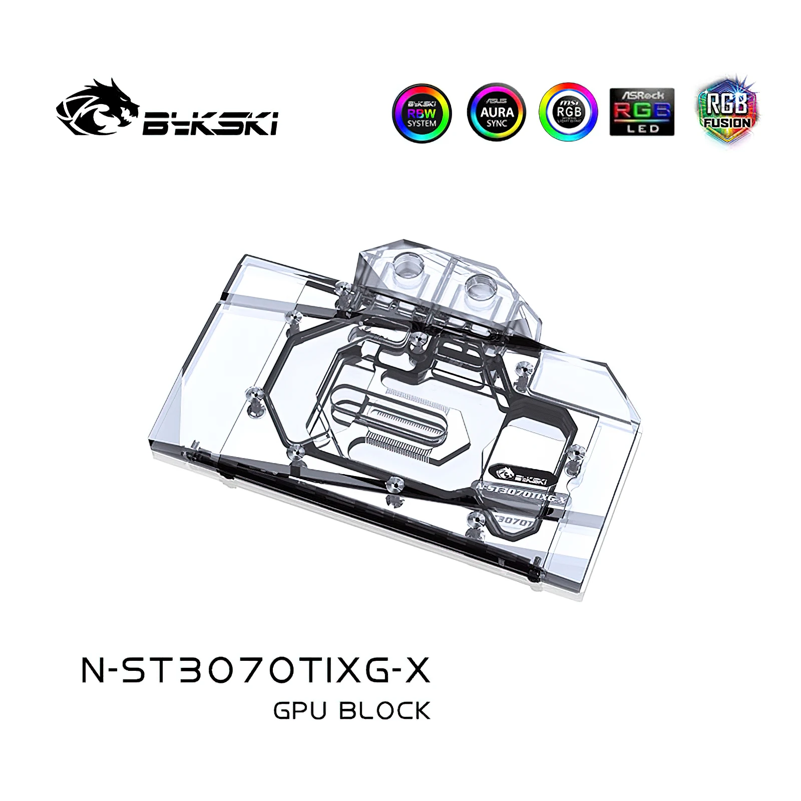 Bykski Full Cover GPU Water Cooling RGB Block with Backplate for ZOTAC RTX3070TI-8G6X X-GAMING OC N-ST3070TIXG-X