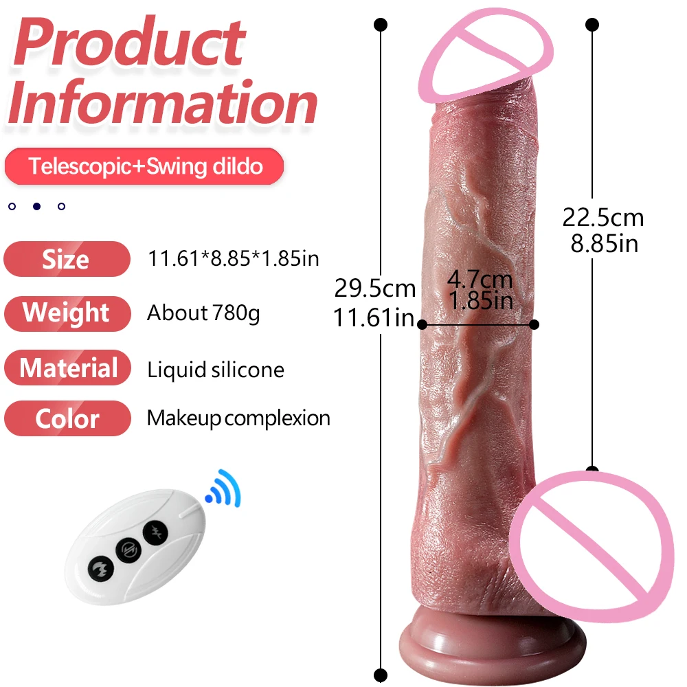 Super Long Dildo Wireless Remote Control Female Masturbation Telescoping Vibrators Vagina Anal Vibrator for Women Sex Toys Adult