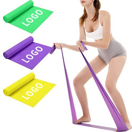 Hochelastische Latex-Widerstands-Übungsbänder, dicker Hüftkreis, Bodybuilding, flaches Band, Einzelpaket, Theraband-Typ