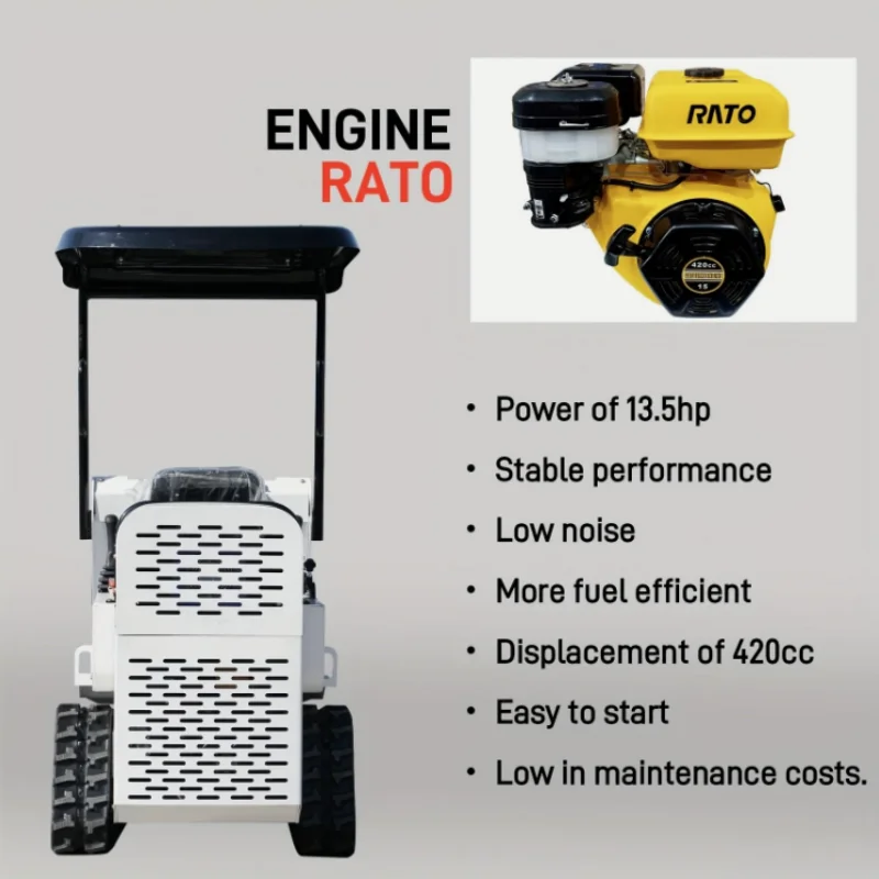 Ride-on Multifunctional Mini Skid Steer Loader Tracked Crawler, Celling Track Riding CE/EPA Compliance Engine US Inventory