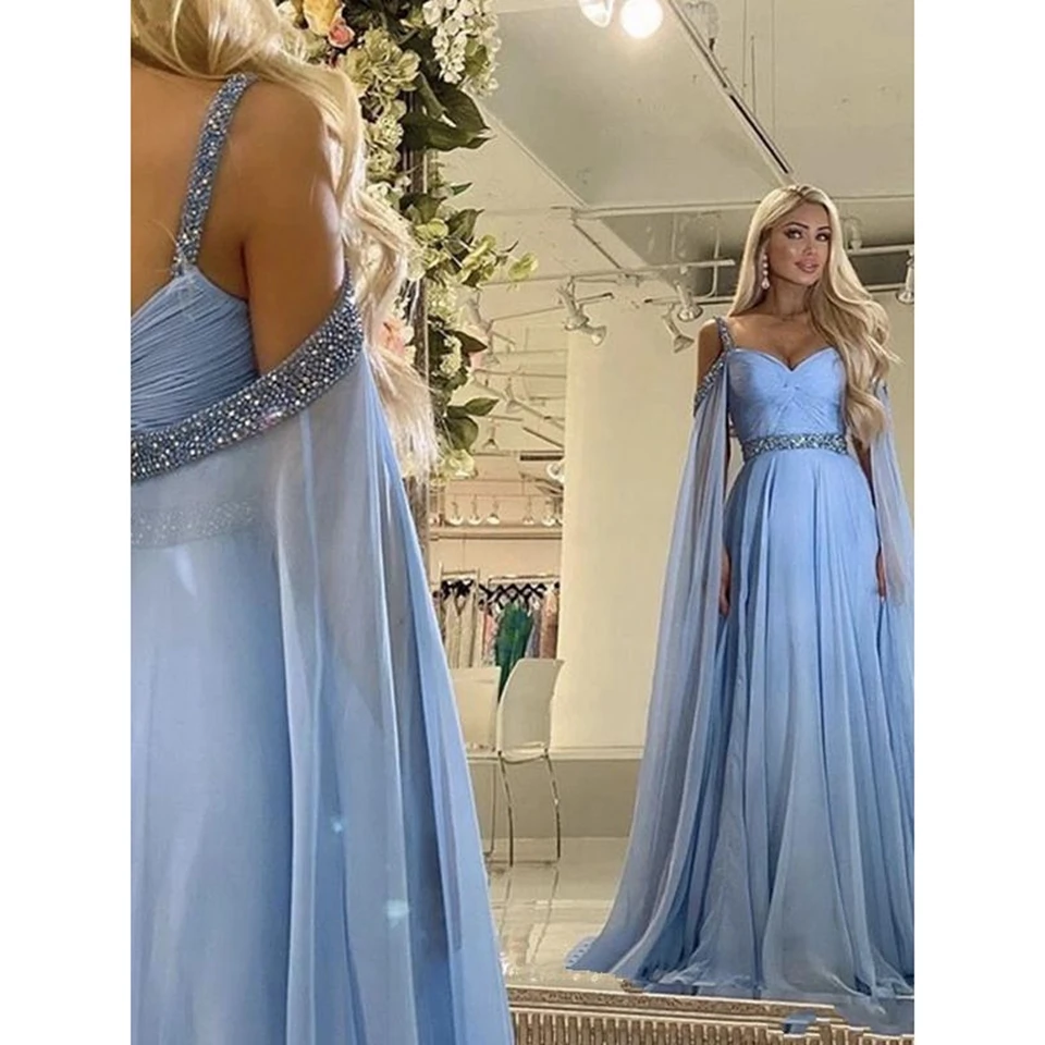 Simples querida cintas de espaguete vestidos de baile 2023 a linha sem mangas até o chão varredura trem zíper feito sob encomenda vestido formal