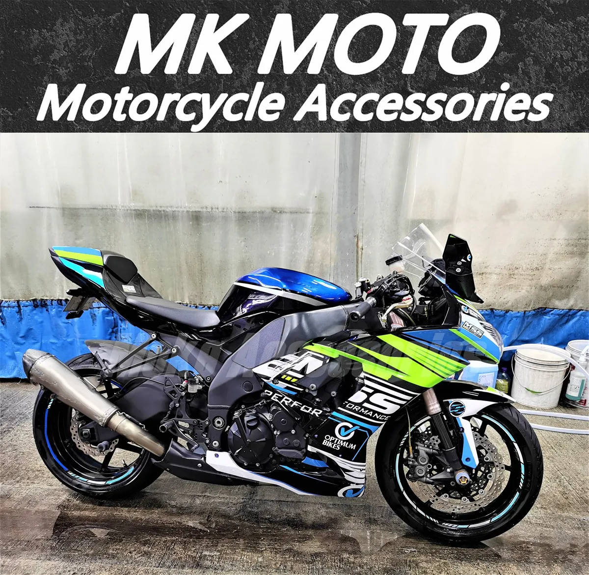Moke moto Motorcycle Fairings Kit Fit For Zx-10r 2008 2009 2010 Bodywork Set High Quality ABS Injection Black Blue Green New